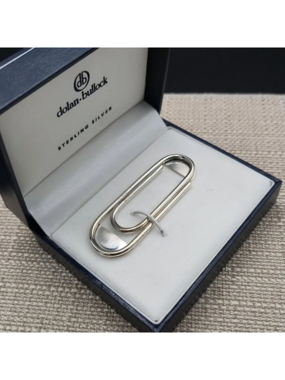 Dolan Bullock Sterling Silver Paperclip Money Clip with Original Box B1314